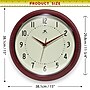 Infinity Instruments Round Retro Red Wall Clock, Aluminum, 15" (10940RD-15)~#|#~4889E513-3E0F-475B-9A600196DF51E493_sc7
