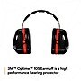 3M Peltor Optime 105 Over-the Head Earmuffs, 27 dB, Black/Red (H10A)~#|#~488F8E18-8C03-4D57-BFC867236E48607F_sc7