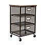 Mind Reader 3-Drawer Rolling Storage Organizer Cart with Wheels, Black (3TMESHC-BLK)~#|#~48976AA9-7718-4DE3-90E4DC39A3E8FCE5_sc7