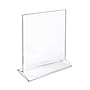 Azar Sign Holder, 8.5" x 11", Vertical, Table Top, Clear, Acrylic, 10/Pack (142715)~#|#~48A1F920-A1ED-472F-AE8B92555658C7D7_sc7