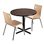 NPS CT Series 36" Round 30" Height Cafe Table, X Base, Black Frame/Mahogany Top (CT13636XDPBTMMY)~#|#~48BA7999-B719-4034-93EEE27DECF08B9D_sc7