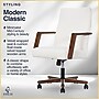 Finch NEO ONE Ergonomic Velvet Fabric/Wood Swivel Executive Chair, Cream (52304-CRM)~#|#~48CE96AA-B3FF-475A-AADFF0A338FA6C35_sc7