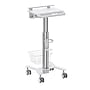 Mount-It! MedHub Height Adjustable Mobile Laptop Cart with Anti-Theft Bar, Storage, and Locking Wheels, White/Grey (MI-16030)~#|#~48EBB215-DEC7-4180-965AC28E25812316_sc7