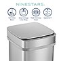 Nine Stars Nova² Stainless Steel UV Odor Neutralizing Sensor Trash Can, 13.2 Gallon, Silver (ONT-50-82SL)~#|#~49238F3A-6BC7-4498-BC4D248545FEA259_sc7