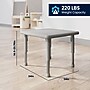 Flash Furniture Wren Square Activity Table, 24" x 24", Height Adjustable, Soft Gray (YUYCX0022SQRSGY)~#|#~492901D1-AEEA-4C64-861467945DF62208_sc7