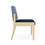 Lesro Amherst Wood Vinyl Guest Chair, Armless, Blue (AW1102.WNA-02CHLN.03PPIB)~#|#~493692DF-C123-4F4C-ADAAF9DBBACEFC78_sc7