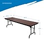 ICEBERG Premium Folding Table, 96" x 30", Mahogany (55234)~#|#~49A1899A-C35D-434E-8143FC9135587EFB_sc7