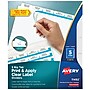 Avery Index Maker Big Tab Paper Dividers with Print & Apply Label Sheets, 5 Tabs, White, 5 Sets/Pack (11492)~#|#~49AA387A-1171-446B-8509AE64B09443BC_sc7