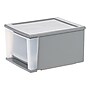 Iris Stackable Storage Drawer, Gray, 3/Pack (500163)~#|#~49C493AC-C88C-43D1-822B8C4175A0AC8E_sc7