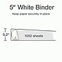 Cardinal XtraLife ClearVue Heavy Duty 5" 3-Ring View Binders, D-Ring, White (26350)~#|#~49DD432C-DD66-4F9F-B047ED4F7B6E1C88_sc7