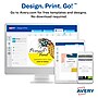Avery Print-to-the-Edge Laser/Inkjet Oval Labels, 2" x 3-1/3", Textured White, 80 Labels/Pack (22829)~#|#~4A1FE72B-2772-48AF-8BBB5FB092DCC48D_sc7