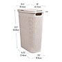 Mind Reader 10.5 Gallon Hamper with Lid, Plastic, Ivory, 3/Pack (3PKHAMP40-IVO)~#|#~4A20B231-4684-4286-98E939FE342385A3_sc7
