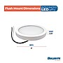 Bulbrite 5" Round 10.3-Watt 5 Color Selectable LED Flush Mount Light, 850 Lumens, White (773603)~#|#~4A2A1E93-3C1F-4F7C-9FE6300EF0CBAE59_sc7