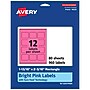 Avery Rectangle Laser/Inkjet Multipurpose Labels, 1-13/16" x 2-3/16", Bright Pink (960/Box)~#|#~4A393853-5A85-4652-9C02B9D860BA2603_sc7