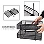 Mind Reader 2-Tier Stackable Paper Desk Tray, Metal Mesh, Black, 2/Set (2CSTACK2-BLK)~#|#~4A74866F-5BFD-4F68-949044F24BB04AB2_sc7