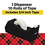 Scotch Super-Hold Transparent Clear Tape Refill, 0.75" x 27.77 yds., 1" Core, Clear, 10 Rolls/Pack (700K10C18BLK)~#|#~4A74B86F-69B1-4CE0-9B4B64F0893EFD5F_sc7