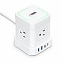Uncaged Ergonomics Wireless Cube Power Strip with 15W Wireless Charger, 4 AC Outlets, 4 USB Ports, 10' Cord, White (WC-10-W)~#|#~4A74B87B-AFA2-4E9B-87F967DB6993EB12_sc7
