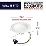 Bulbrite 14W Adjustable 5/6" Integrated LED Recessed Downlight with E26 Quick Connect, 2700K Warm White, 1100 Lumens, 4/Pack~#|#~4A75E951-2513-45E2-A06740FC3C11E51B_sc7