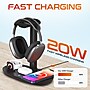 Delton HS1 4-in-1 Wireless Charging Station and Headset Stand, Black (DHSWC1)~#|#~4A7667E9-4D98-47B1-B185EB77F92A40D0_sc7