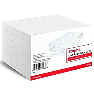 staples index card binder Staples 4" x 6" Cards, Lined, White, 50 Cards/Pack, 3 Pack/Carton (TR51007) : Office Products Index cards offer ample space for writing notes or scribbling and feature a poly cover with a convenient ring Bulk Index Cards & Holders