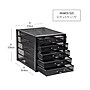 Mind Reader 5-Compartment Metal Mesh File Storage Drawers, Black (5CABMESH-BLK)~#|#~4AF3460A-8669-4FDC-B7B3B4A79459D856_sc7