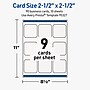 Avery Square Rounded Corners Business Cards, Matte White, 90/Pack (19479399838)~#|#~4AF6CD2B-BB7F-4A4E-BFC84653E6EE74CF_sc7