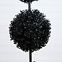 Nearly Natural UV Resistant Artificial Halloween Black Triple Ball Boxwood Topiary, 4' (T5174)~#|#~4AF8930D-8DF2-4312-9EF0F84A7BFDC315_sc7