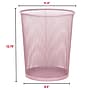 Staples Metal Mesh Trash Can, 4.4 Gallon, Dusty Pink, 3/Pack (ST63858)~#|#~4B013141-4B4C-414C-A9A50578562299C0_sc7