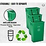 Alpine Industries Polypropylene Recycling Bin with Lid and Dolly, 23 Gallon, Green (ALP477-GRN1-PKD)~#|#~4B126151-61CD-4FE7-815B3EFC2CD33FE7_sc7
