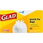 Glad Quick-Tie Tall Kitchen Trash Bags, 13 Gallon, 200/Box (15931)~#|#~4B553A9D-E352-4542-9B22C5916619EFDF_sc7