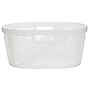Mind Reader 10.57-Gallon Laundry Basket with Handles, Plastic, White, 2/Set (2HHAMP40-WHT)~#|#~4B9EBF1B-D214-4234-9BA08E6A2A0CD69E_sc7