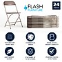 Flash Furniture HERCULES Plastic Folding Chair, Premium Brown, 24/Pack (24LEL3BRN)~#|#~4BA05484-B275-44A6-A7C492D062DB0491_sc7
