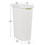 Mind Reader 10.57-Gallon Hamper with Lid, Plastic, White (40FABHAMP-WHT)~#|#~4BE392DB-BC42-4F20-946799EC53810ACE_sc7