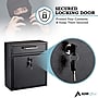 AdirOffice Steel Wall Mounted Drop Box Indoor/Outdoor Mailbox, Black (631-05-BLK)~#|#~4C3AF6E0-83D0-4D23-8FB56293A834AE05_sc7