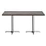 Flash Furniture Bennett Wooden Commercial Indoor Table, 60" x 30", Dark Brown Top/Silver Base (GSF3060DBT2222S)~#|#~4C847B21-5EAD-4528-AD03D147BEF2AA2B_sc7