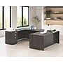 Boss Office Products 71" U-Shaped Desk with File Pedestal, Driftwood (GROUPA3-DW)~#|#~4CC60D12-1341-426D-B5001CC0179C0E0D_sc7