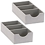 Household Essentials 3" Hard‑Sided Narrow 3‑Section Drawer Organizer Tray, Gray, 2/Set (HH7474-1)~#|#~4CC73BDA-2C98-402A-8F9A4CE64904C984_sc7