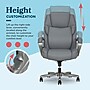 La-Z-Boy Niall AIR Lumbar Pro+ Ergonomic Faux Leather Executive Big & Tall Chair, 400 lb. Capacity, Cool Gray (60114-CGRY)~#|#~4CDB0610-0361-4794-A57EEC9368CEB20C_sc7