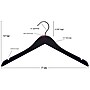 Nahanco 17" Wood Flat Top Hanger, Black, 100/Carton (20217)~#|#~4CE6024C-C9D1-49D7-9323B20AE9CF6D13_sc7