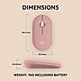 Logitech Pebble 2 M350s Wireless Ambidextrous Optical Mouse, Tonal Rose (910-007023)~#|#~4D16904C-7314-49E8-900518555F37809D_sc7