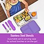 bentgo Kids Stainless Steel Utensil Set , Purple (BGKDUTSS-P)~#|#~4D1F8D14-AA74-46DB-A3DE2F27D64FE5D7_sc7