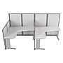 Regency Instant Office 63"H x 129"W 2 Person L-Shaped Cubicle Panel Workstation, Pure White (IO36194-03K-2P)~#|#~4D5BBBD3-81B8-4C6F-B2ED3BCC30CDB801_sc7