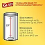 Glad Tall Kitchen Drawstring Trash Bags, 13 Gallon, White, Unscented, 100/Box (78374)~#|#~4D64B927-0AEF-4FB2-A9A341ABEF51D2CF_sc7