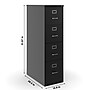 Staples 4-Drawer Vertical File Cabinet, Letter Size, Lockable, 51.97"H x 14.9"W x 26.5"D, Black (59603/25411)~#|#~4D711B81-BAE2-44C2-BCA4E821924997B8_sc7