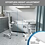 Mount-It! MedHub Height Adjustable Mobile Laptop Cart with Anti-Theft Bar, Storage, and Locking Wheels, White/Grey (MI-16030)~#|#~4D785834-3F51-4DB9-8A4B7DEBDE2EBE28_sc7
