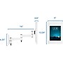 Mount-It! Adjustable Anti-Theft iPad Wall Mount with Swing Arm, White (MI-3774W_G10)~#|#~4DE4C35B-CCD4-40BE-B09CA32275690430_sc7