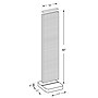 Azar Studio Base 60" x 17" Pegboard Floor Stand, Blue (700770-BLU-6C50)~#|#~4DEC3FF3-F769-40F0-A9CE213F0DDBEC35_sc7