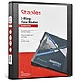 Staples 1" 3-Ring View Binder, D-Ring, Black (55395/26431)~#|#~4E11F6CD-826F-4939-887A453FBF7C830D_sc7