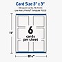 Avery Square Integrated Cards, Matte White, 60/Pack (19479399832)~#|#~4E48A7C6-5310-4339-9875028BA7F06BE2_sc7