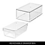 iDESIGN Small Stackable Plastic Storage Bin, Clear (40059)~#|#~4E78B576-21AC-408A-B9FBF66AAC645DE3_sc7